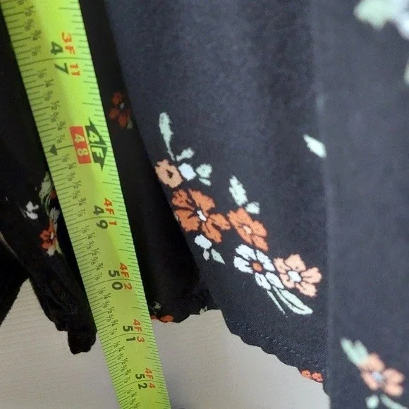 SO - Black Floral Button-Down Wide Strap Jumper Maxi Dress - Picture 7 of 9